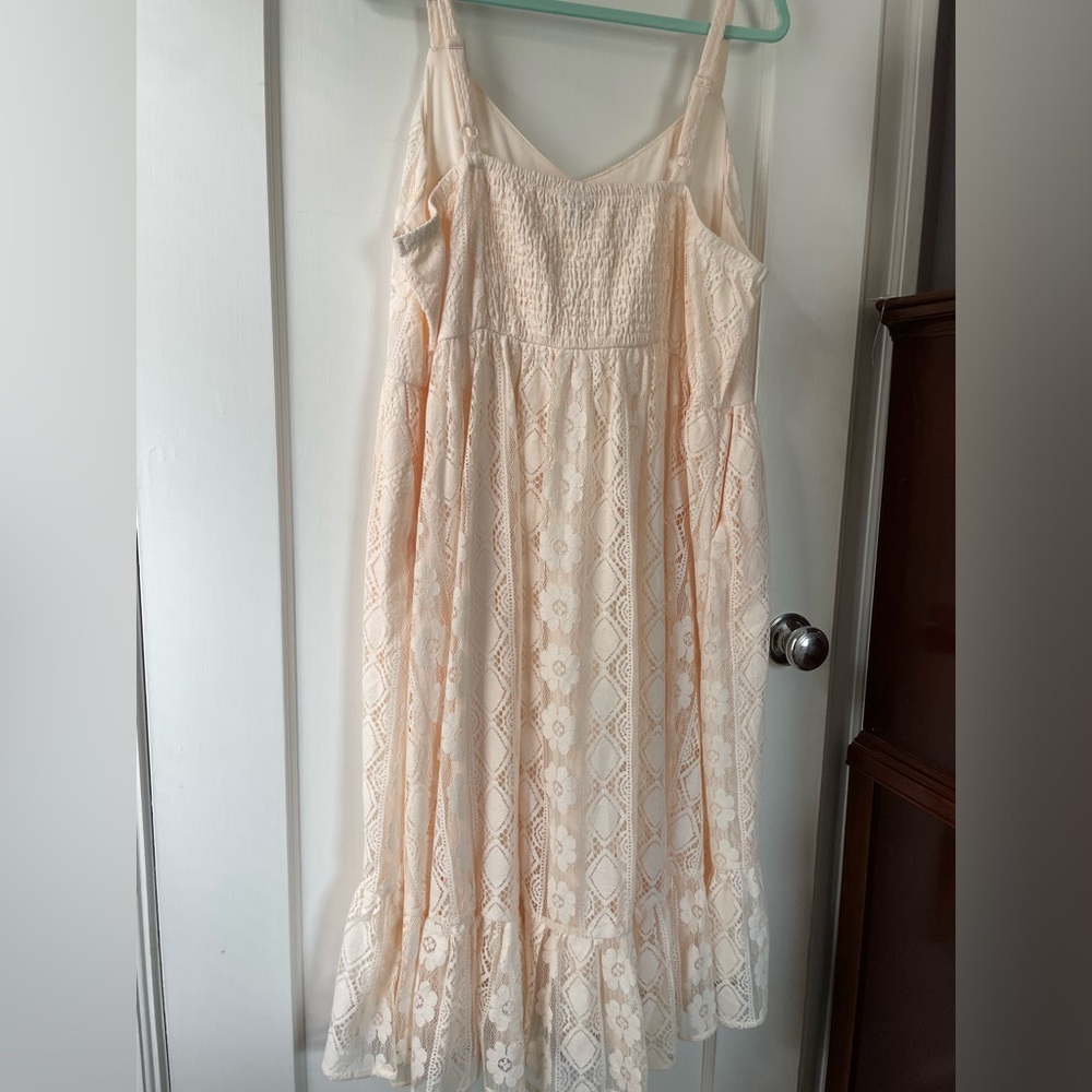 Torrid NWOT Lacie Soft Peachy Pink Dress 18 Curvy Plus Size 🍭 Valentines - Picture 2 of 6